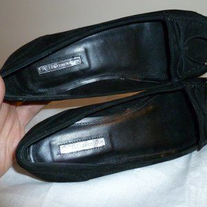 NEW 7 1/2 M Leather Suede BLACK BCBG BCBGeneration Brand New Loafers Slip on